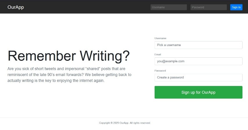 Complex Web App - Registration Page